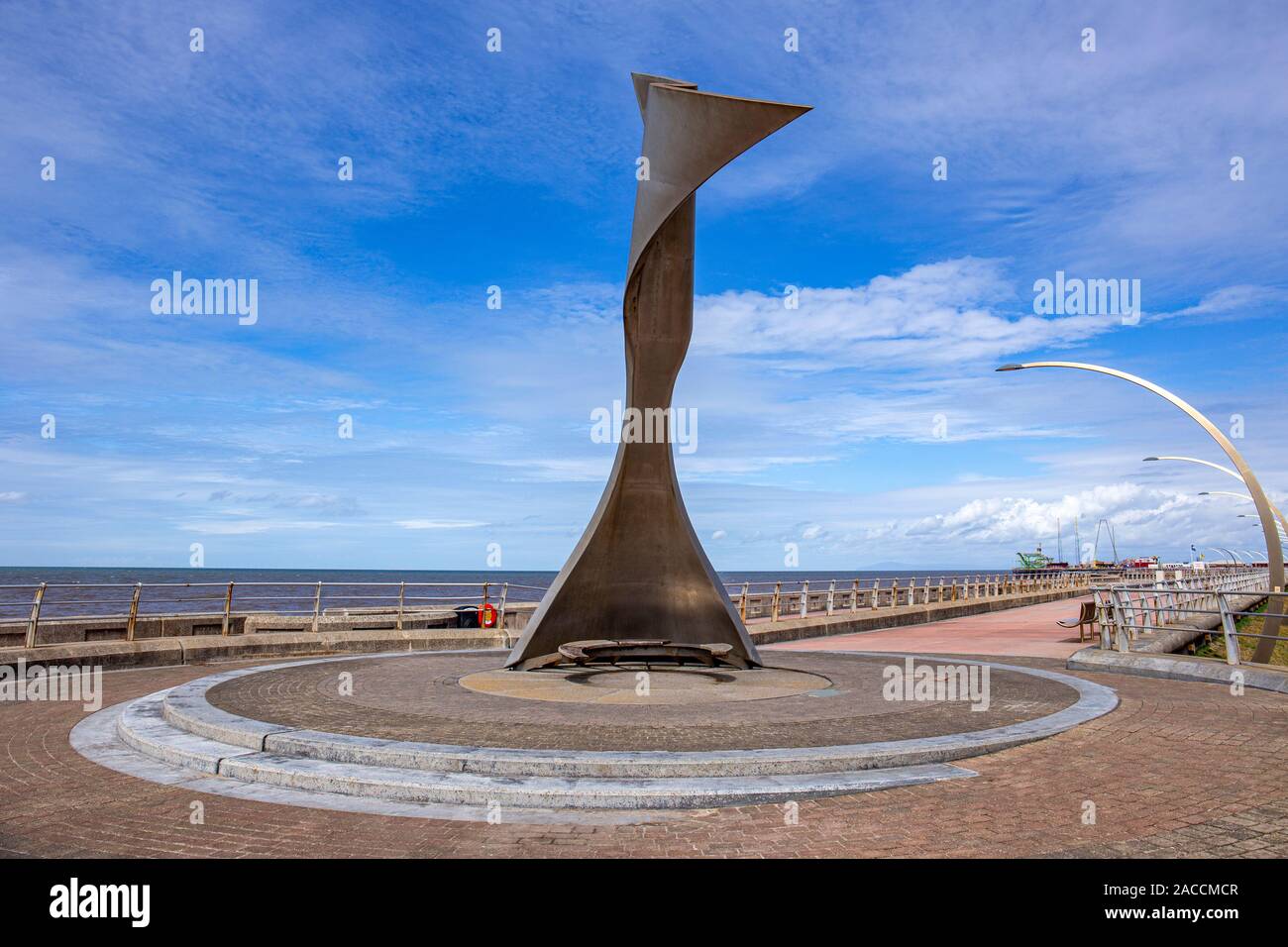 Rotating wind shelter on the South beach in Blackpool Lancashire UK Stock Photo