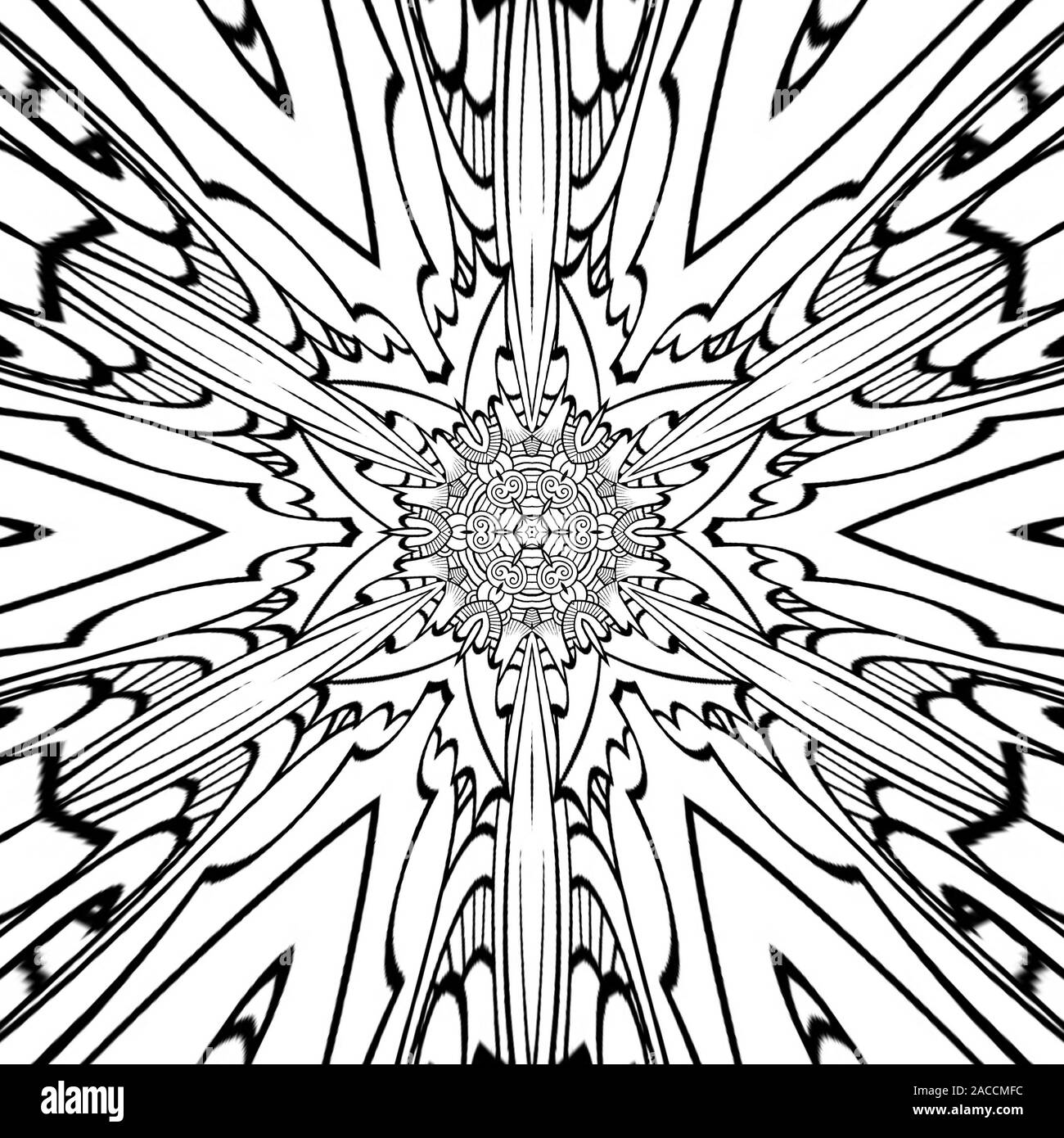 Abstract technology futuristic green Black and White Stock Photos ...