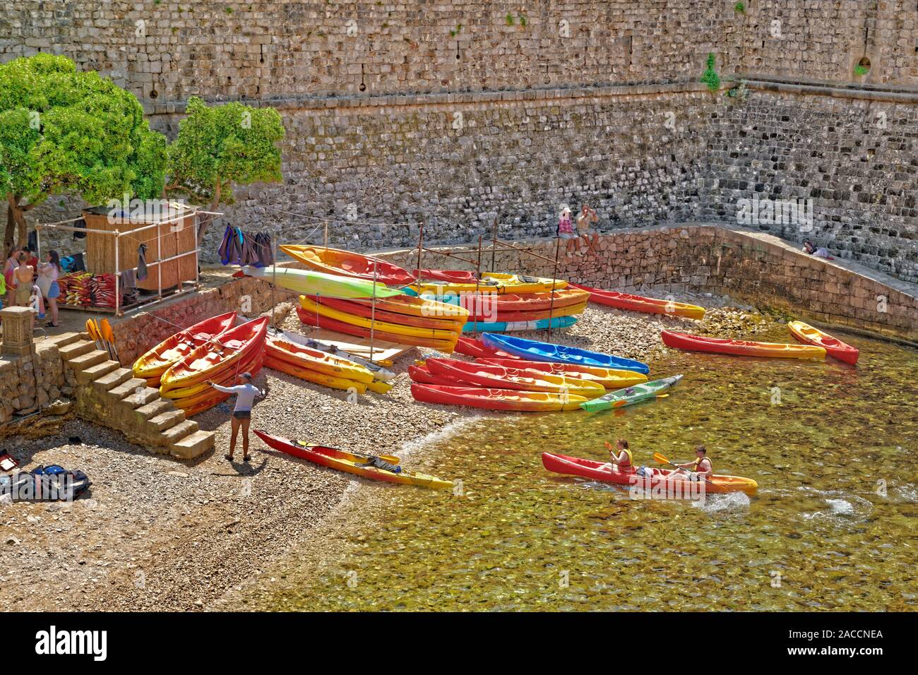 Kayak base at Pile Gate of Dubrovnik Old Town, Croatia Stock Photo Alamy