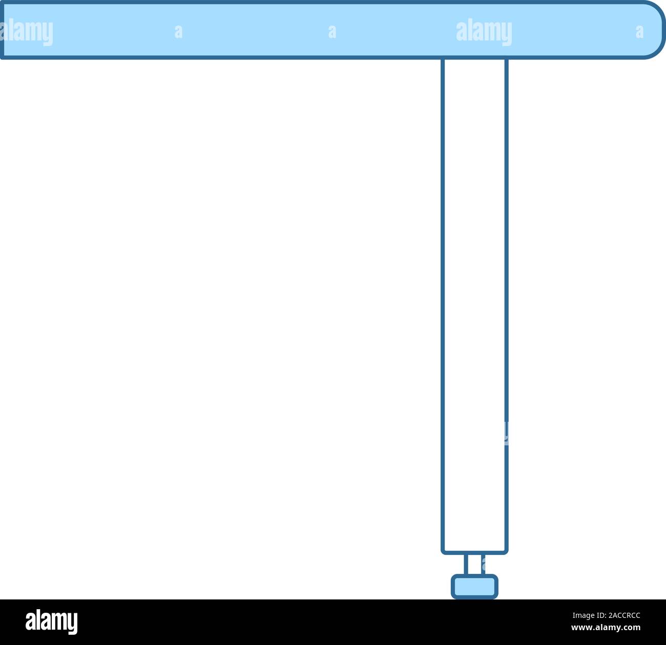 Briefing Table Console Icon. Thin Line With Blue Fill Design. Vector Illustration. Stock Vector