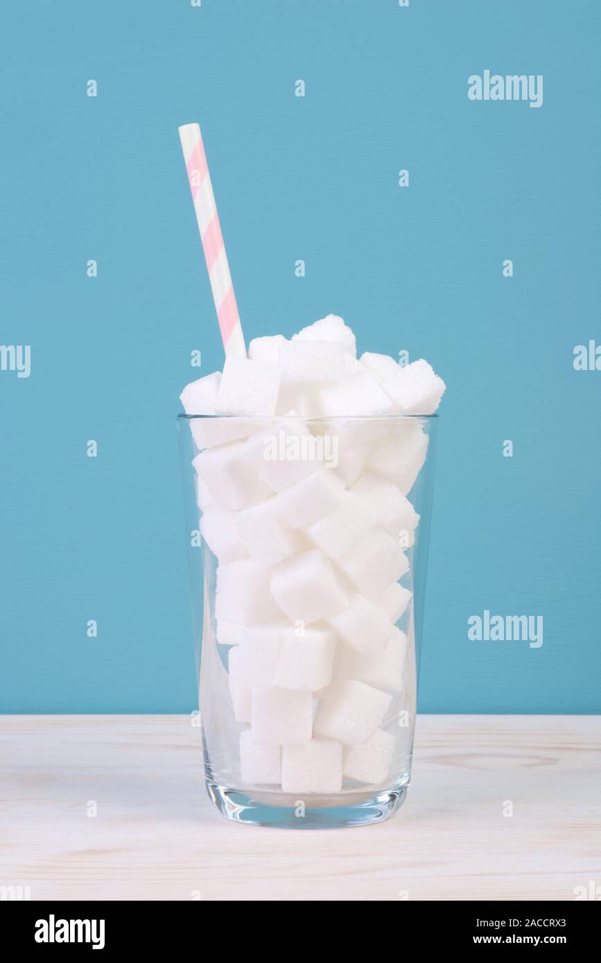 Too much sugar in drinks concept Stock Photo