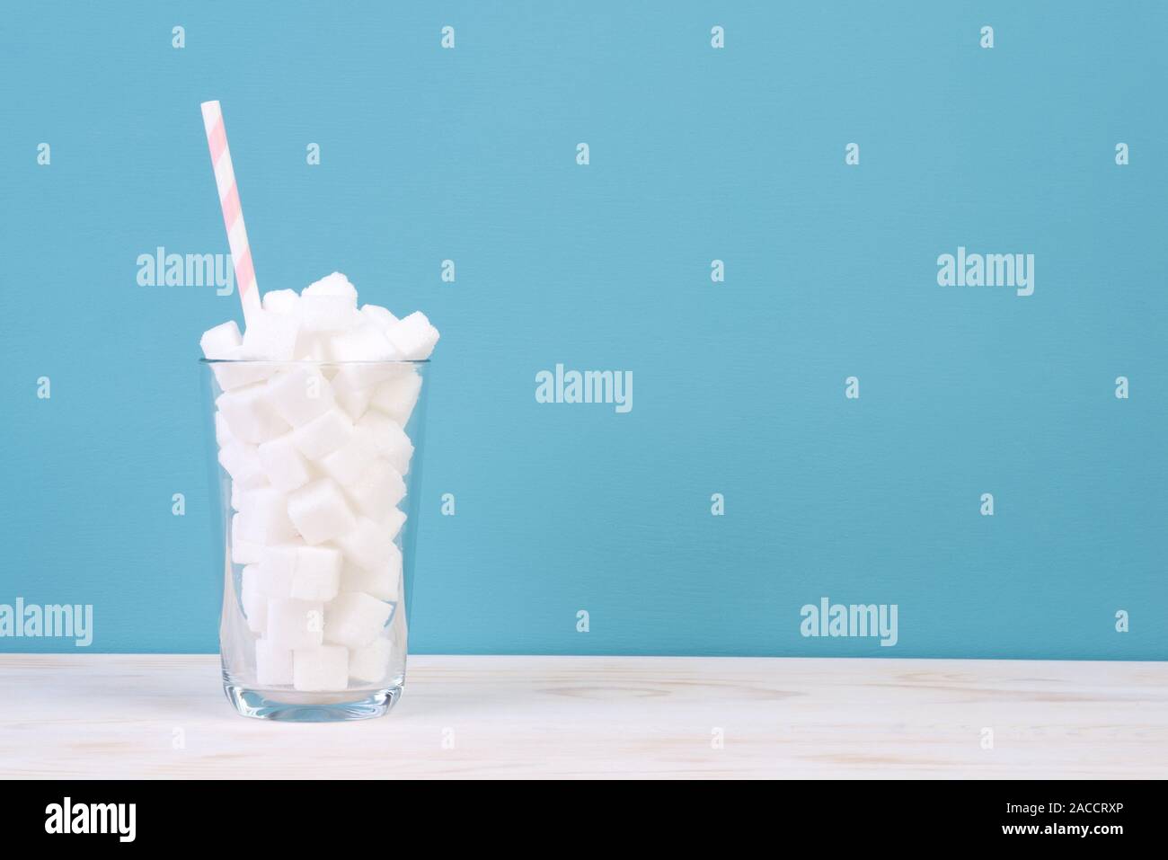 Too much sugar in drinks concept Stock Photo
