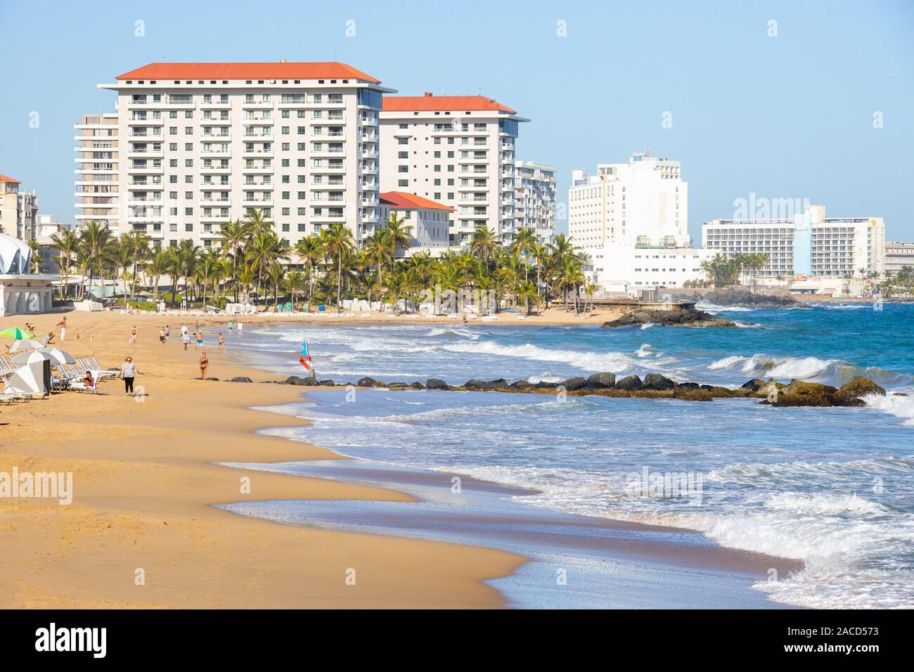 Atlantic Beach, San Juan, Puerto Rico Stock Photo
