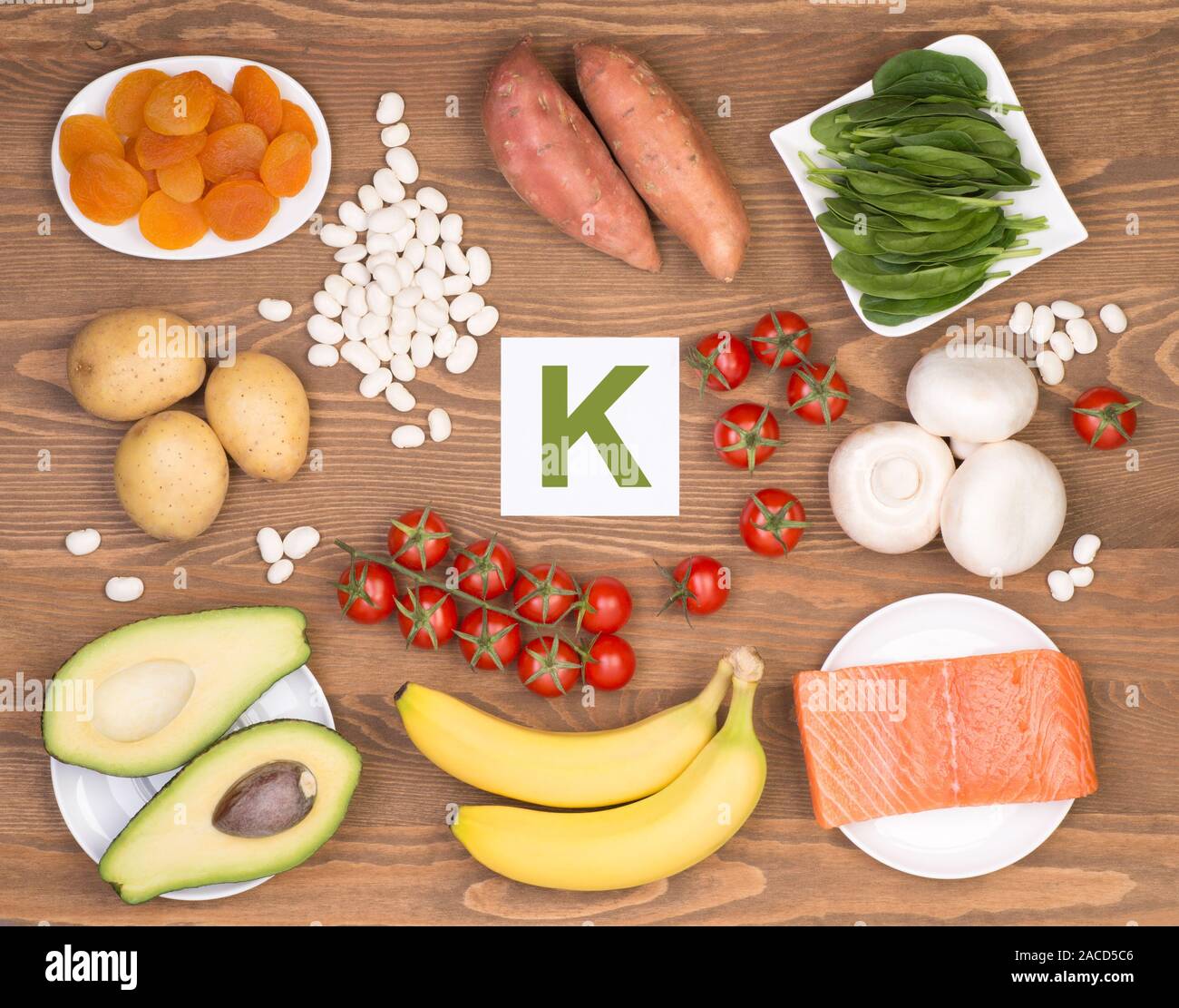 Food sources of potassium Stock Photo Alamy