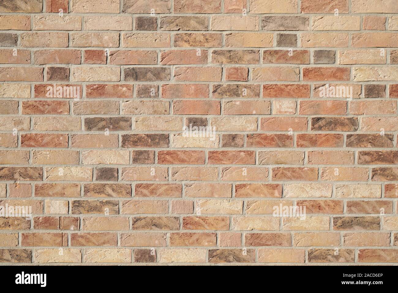 brown clinker brick wall background - modern building facade Stock Photo