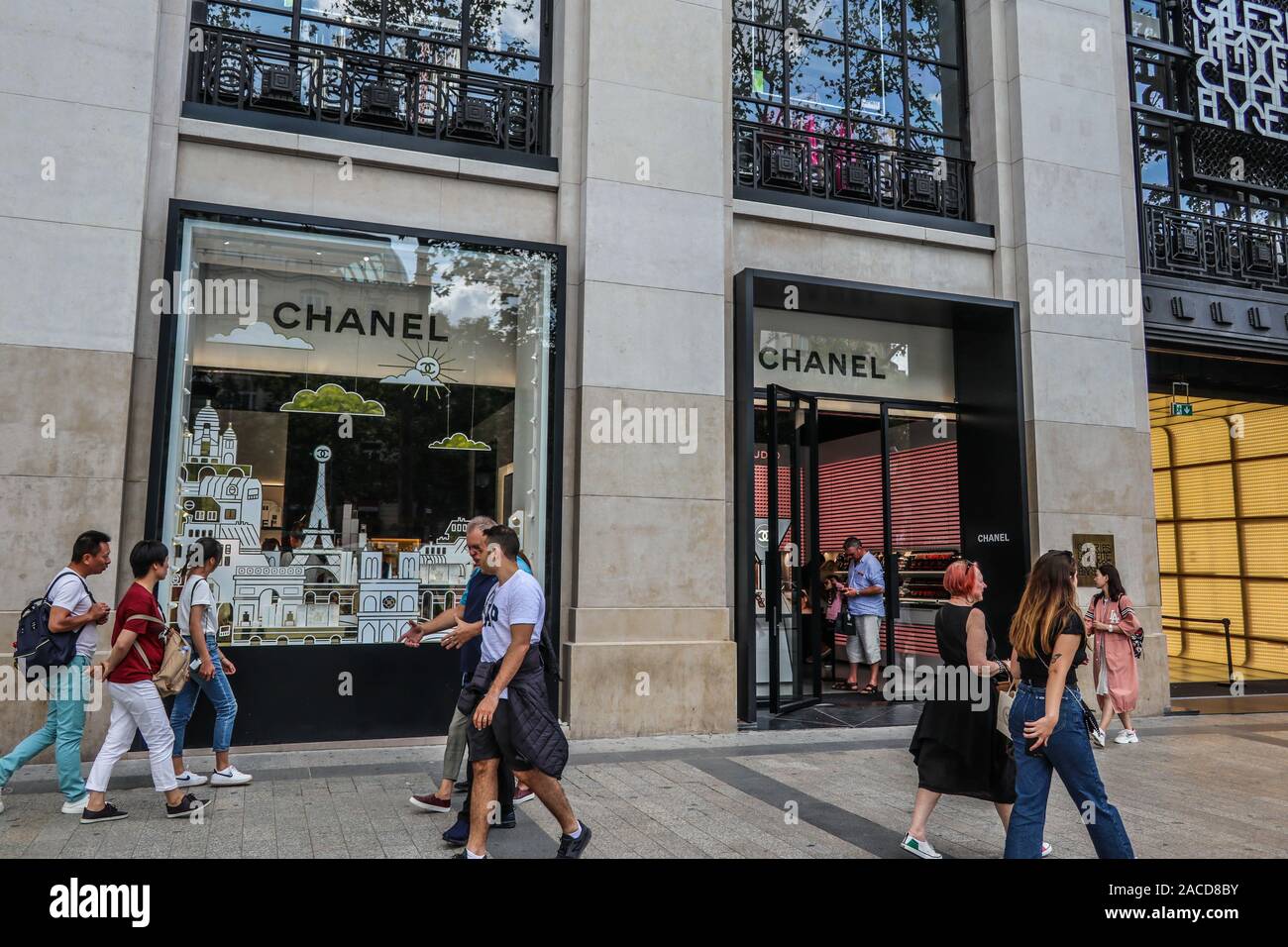 Chanel store on Champs-Élysées Paris, France, Europe Stock Photo - Alamy