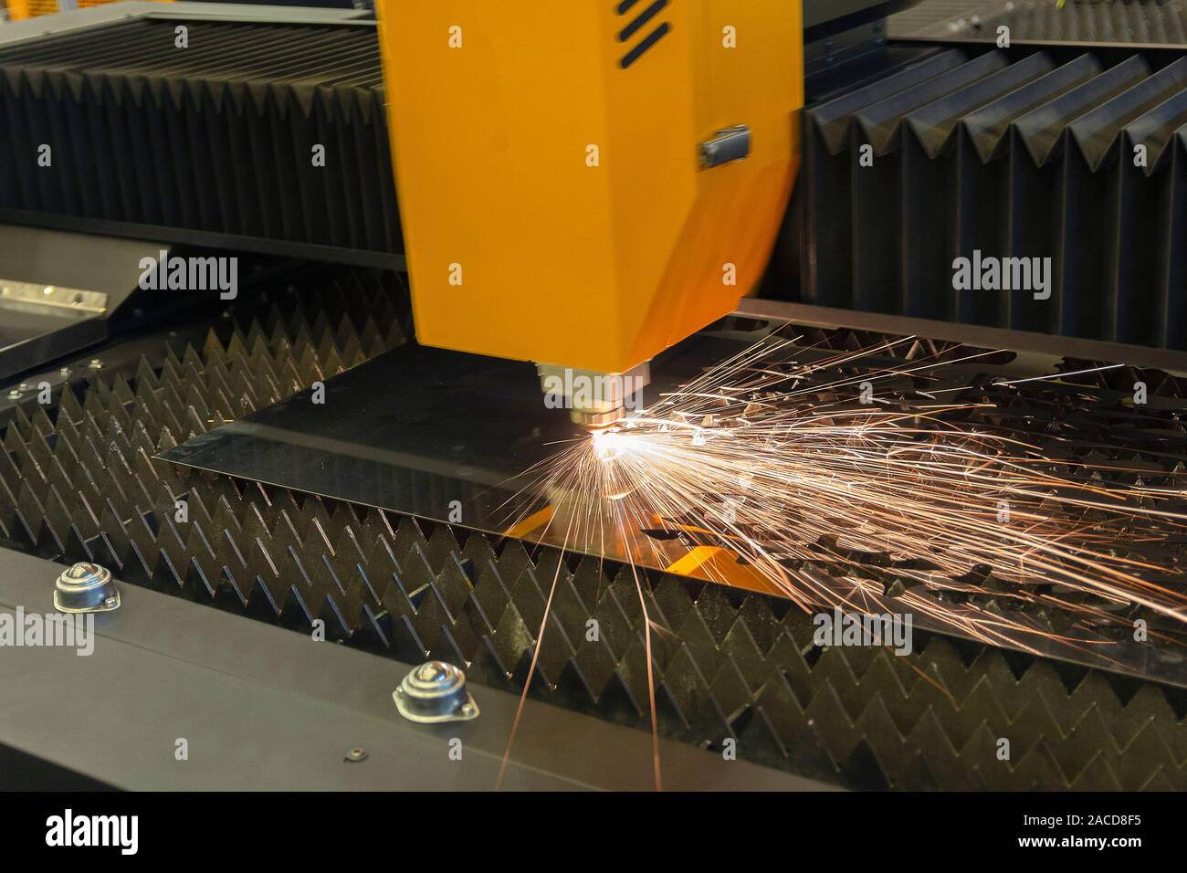 Laser cutting, CNC modern industrial technology Stock Photo Alamy
