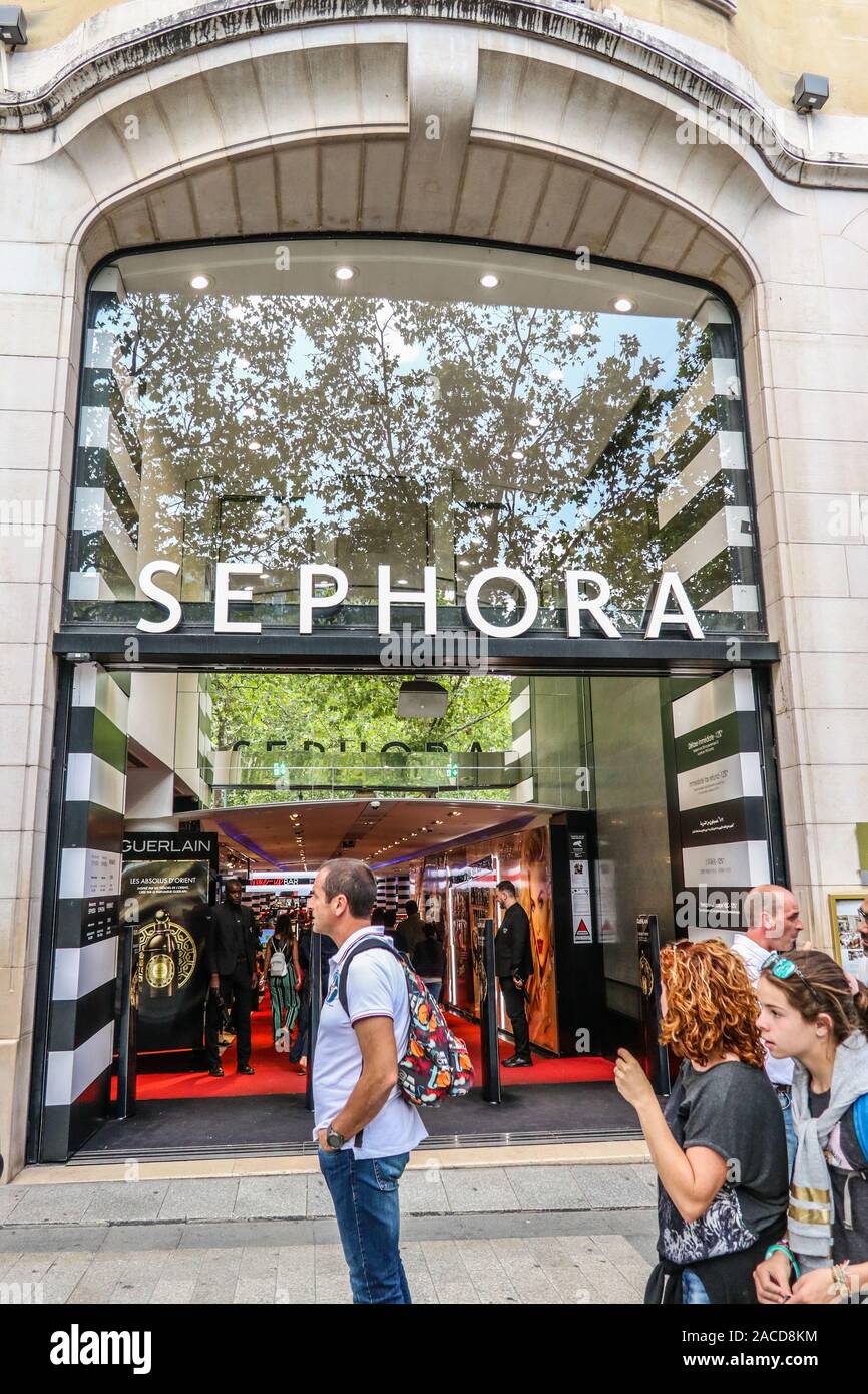 France, Paris , Sephora store on Avenue des Champs Elysees Stock Photo -  Alamy