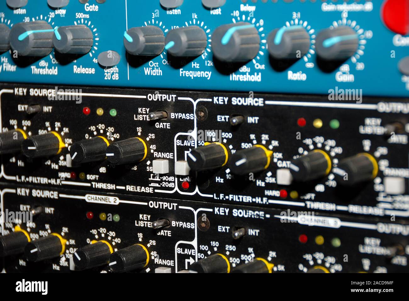 Audio effects processors in a rack. Sound Recording Equipment (Media