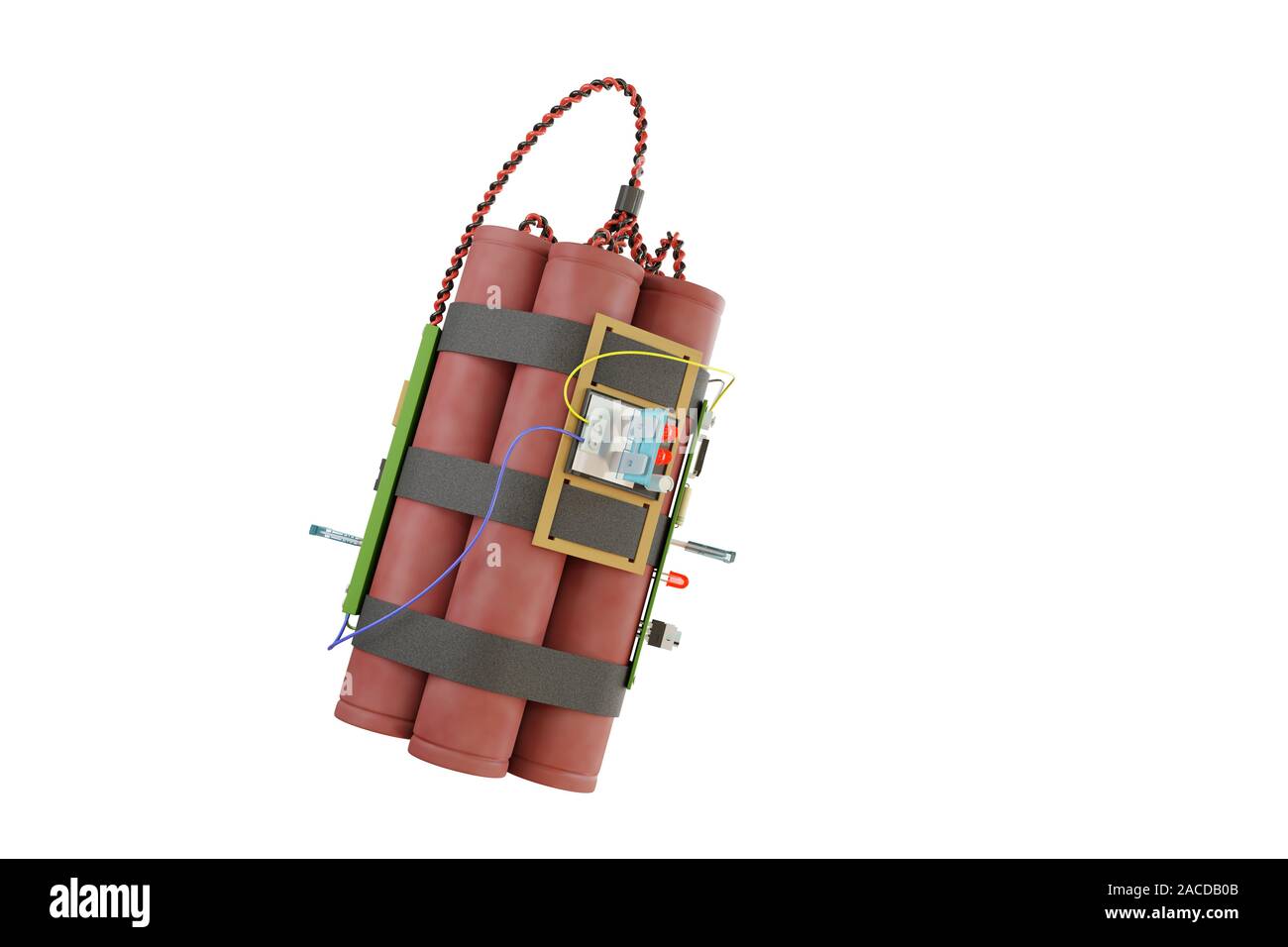 dynamite isolated on white background 3d illustration Stock Photo - Alamy