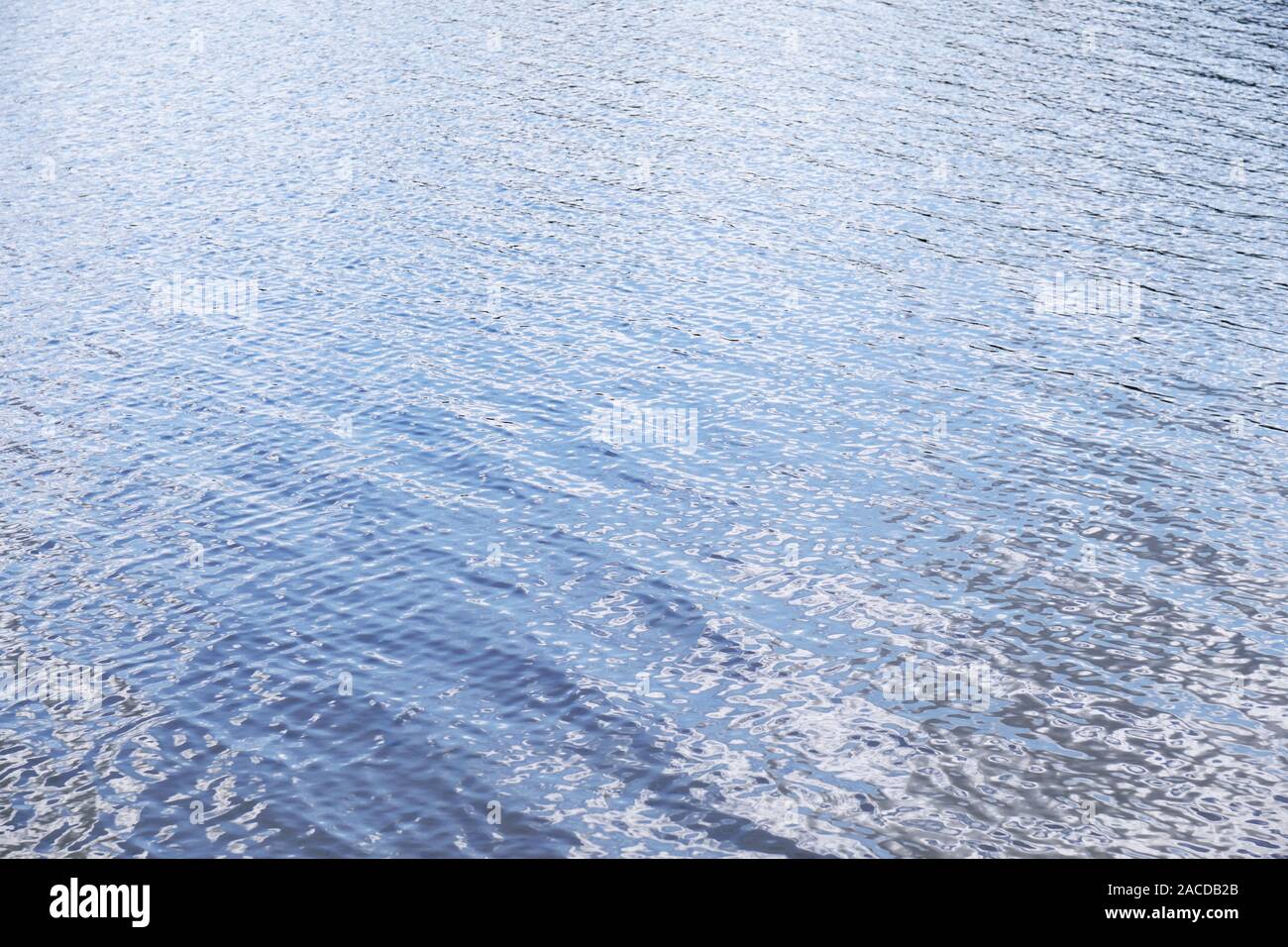 rippled water texture nature background with copy space Stock Photo