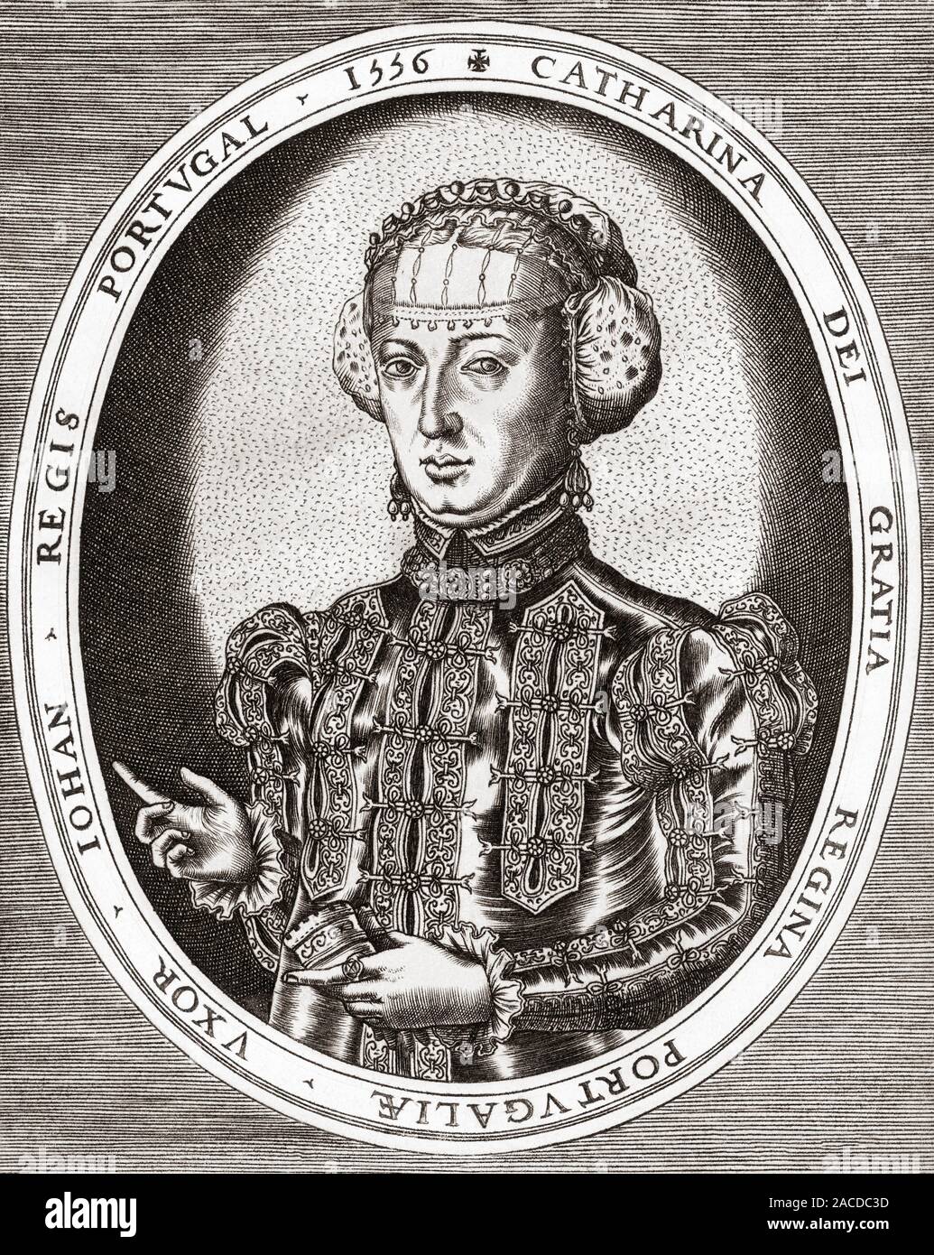 Catherine of Austria, Queen of Portugal, 1507 - 1578.  Wife of King John III. Stock Photo