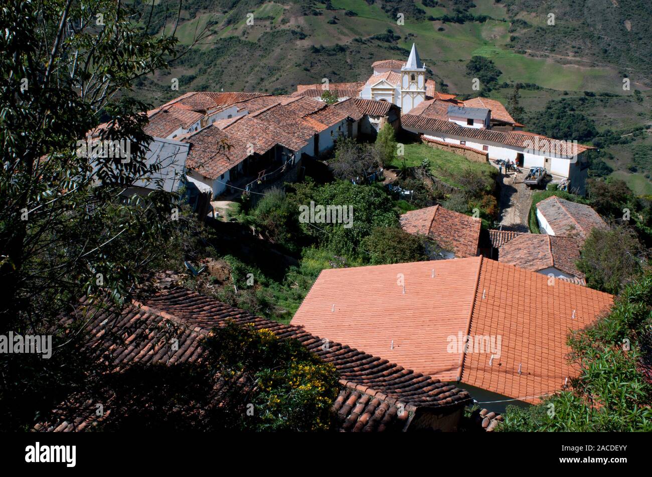 Los Nevados Village In Andean Cordillera Merida State Venezuela Los