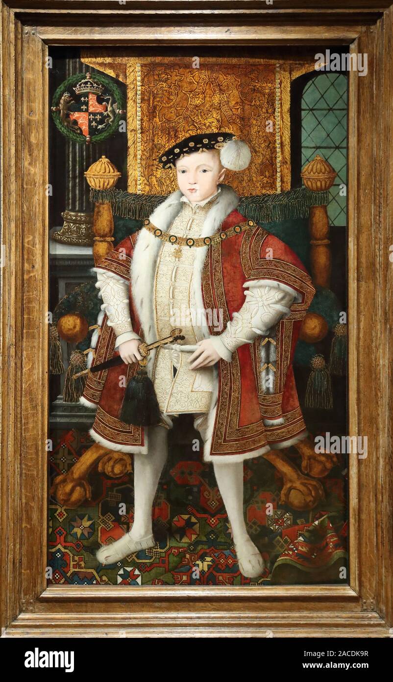 Portrait of King Edward VI at the National Portrait Gallery, London, UK Stock Photo