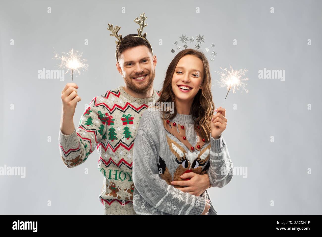 Couple - Happy Holidays Merry  Sweater