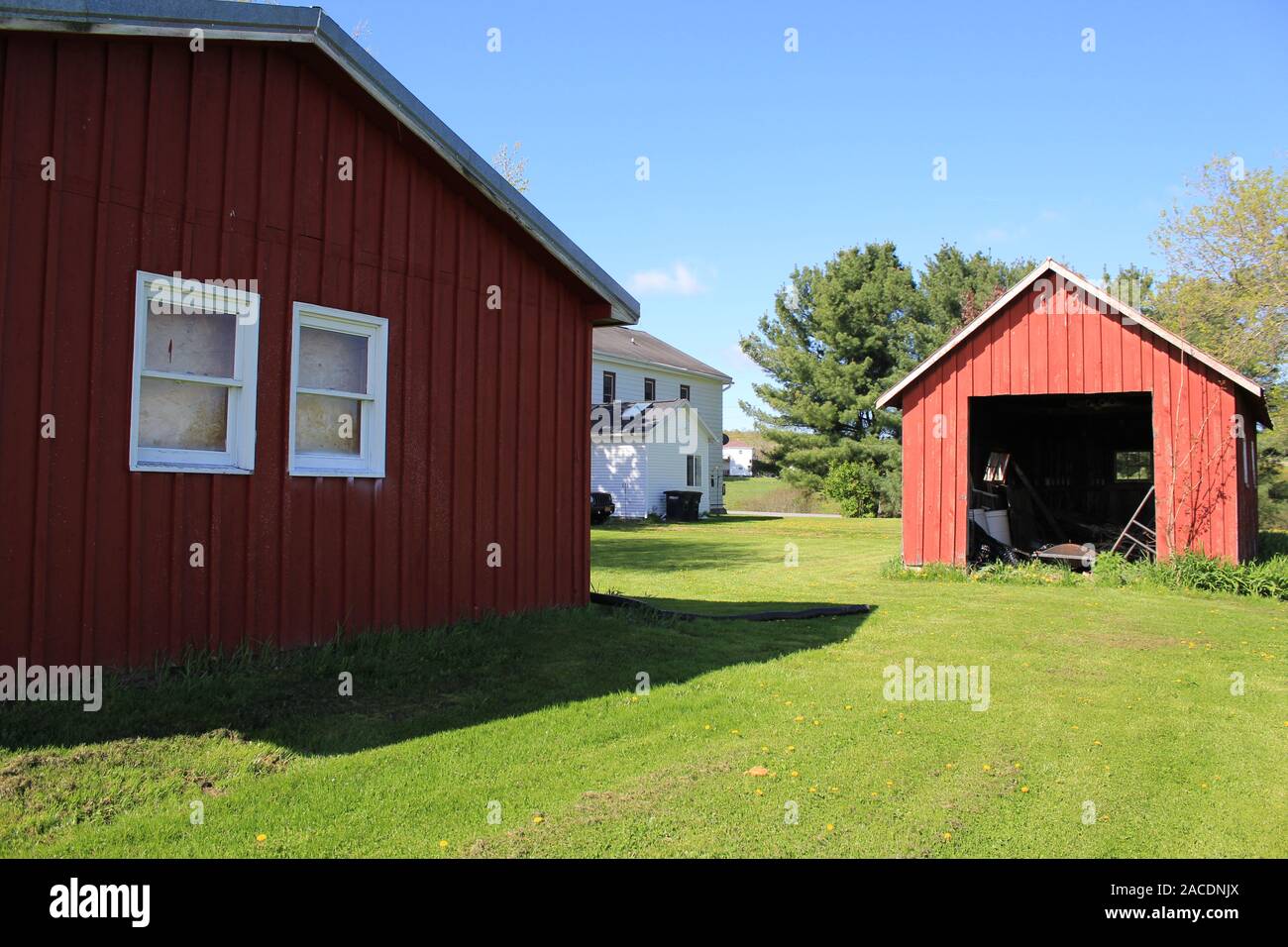 Rural Barns in Watkins Glen Stock Photo Alamy
