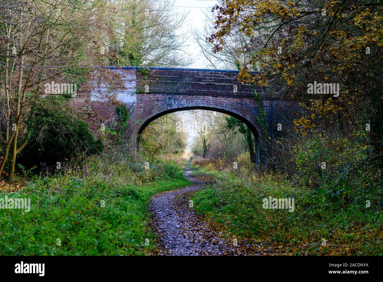 The old railway walk which is the old trackbed of a railway running