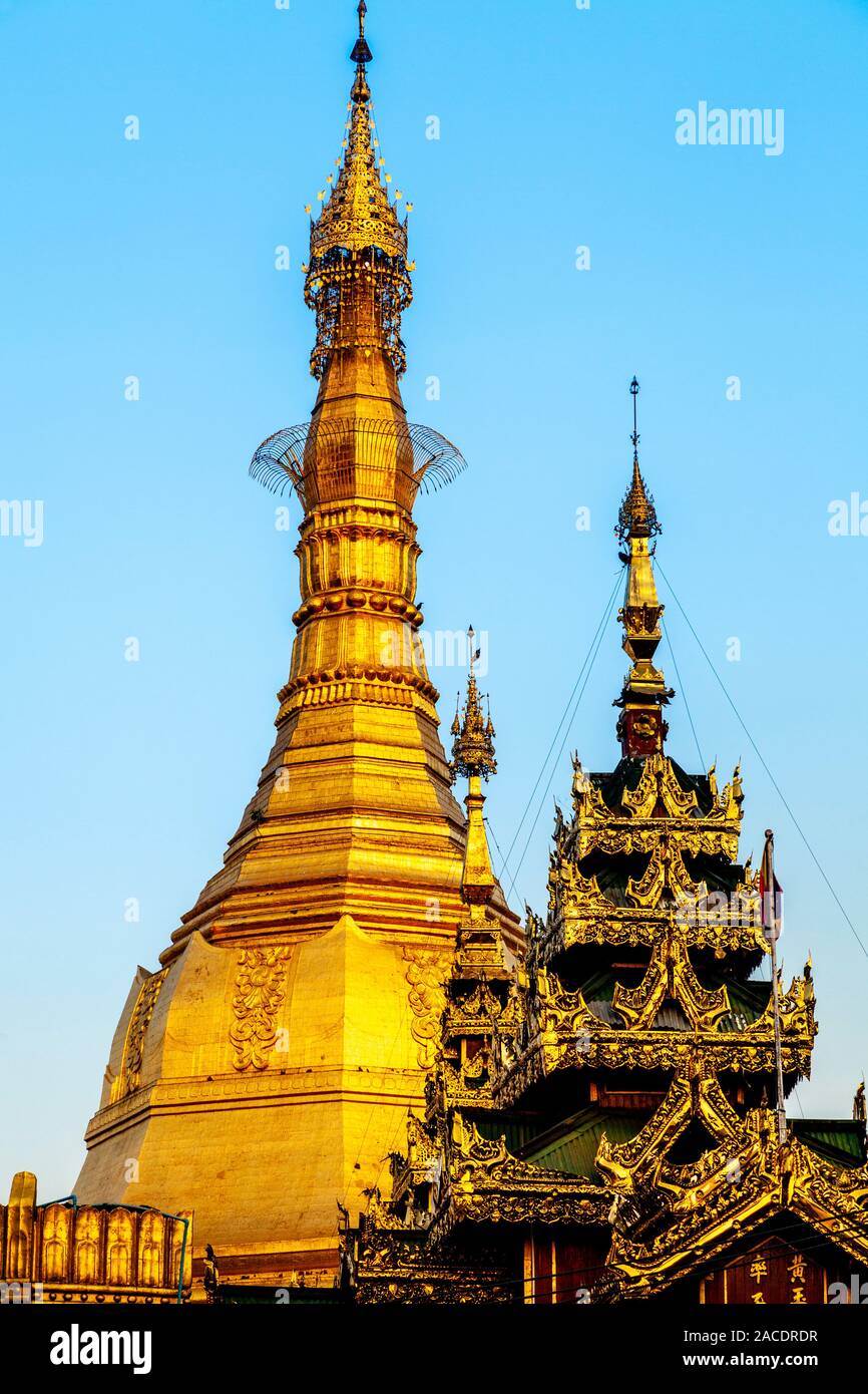 Sule Pagoda, Yangon, Myanmar. Stock Photo