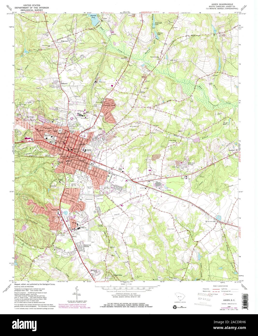 Map of aiken hi-res stock photography and images - Alamy