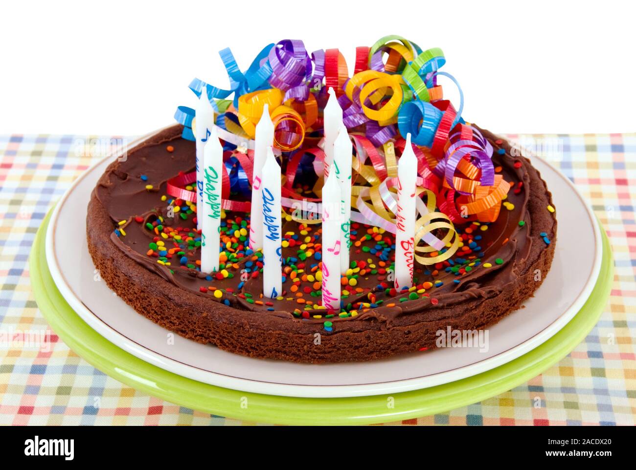 Happy birthday candles unlit hires stock photography and images Alamy