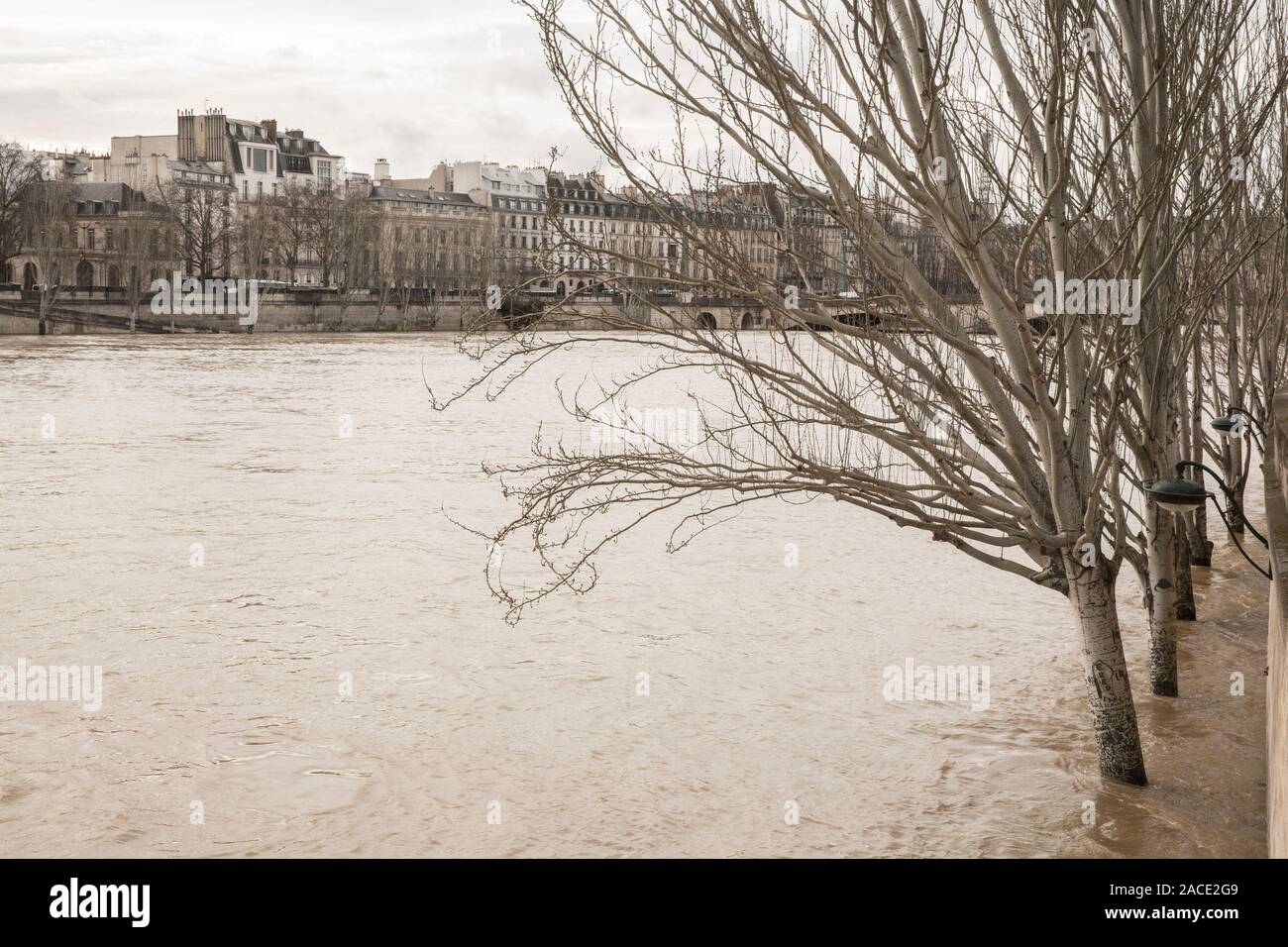 FLOODS IN PARIS Stock Photo