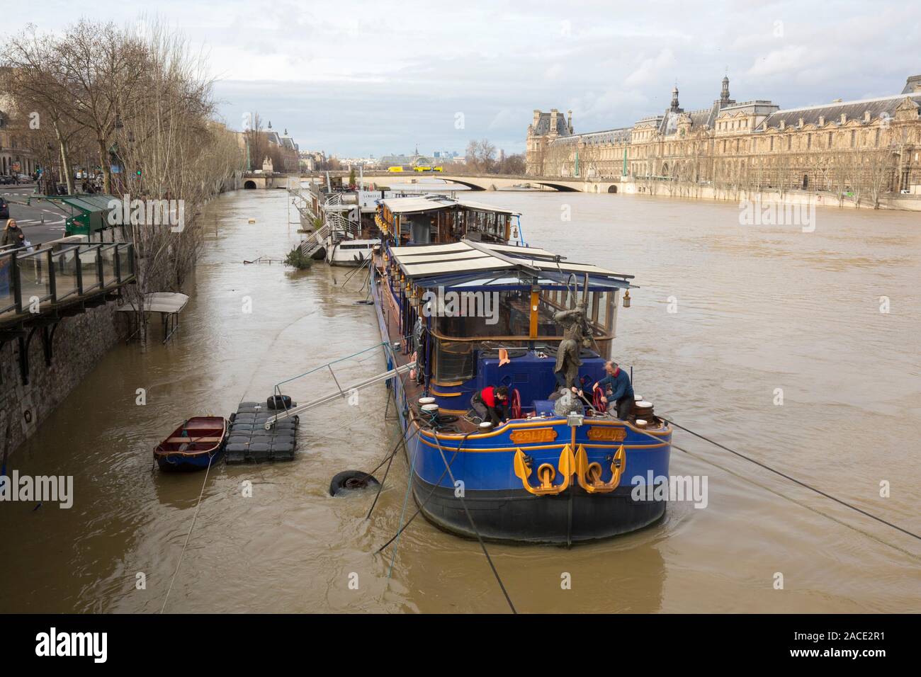 FLOODS IN PARIS Stock Photo