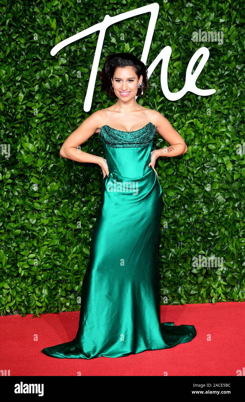 Raye attending the Fashion Awards 2019 at the Royal Albert Hall ...