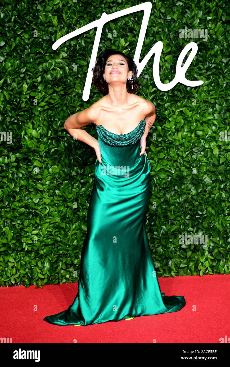 Raye attending the Fashion Awards 2019 at the Royal Albert Hall ...