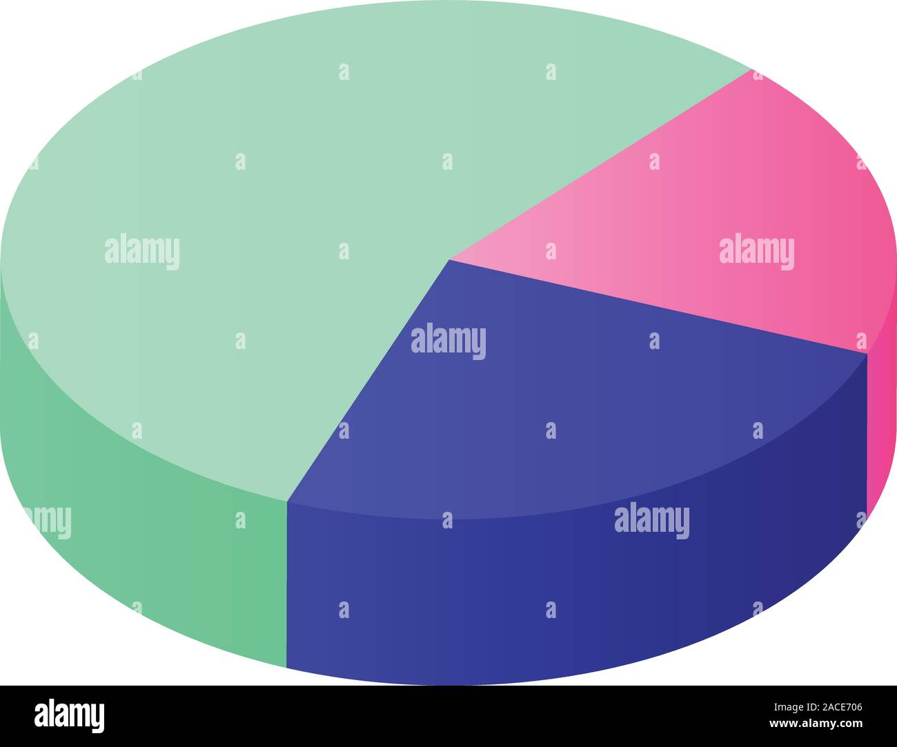 Management pie chart icon, isometric style Stock Vector