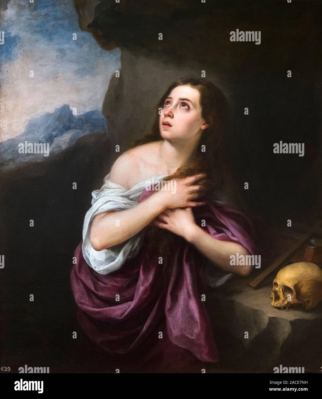 The Penitent Magdalene by Bartolomé-Esteban Murillo (1617-1682), oil on canvas, c.1650-65 Stock Photo