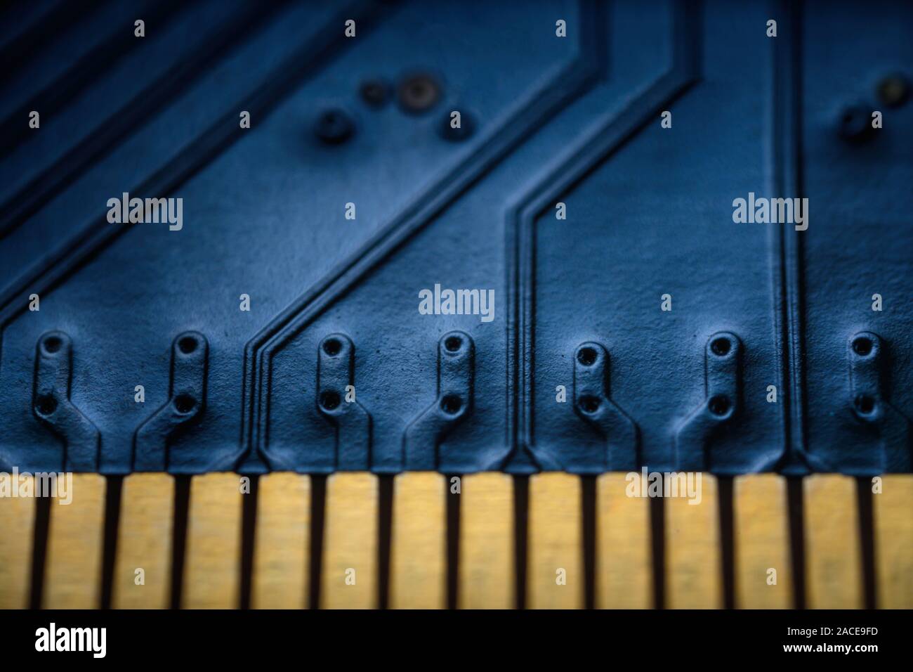 Circuit board blue gold hi-res stock photography and images - Alamy