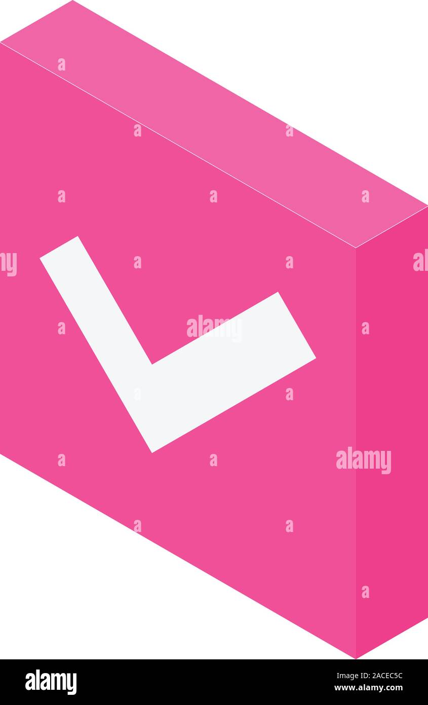 Approved icon, isometric style Stock Vector