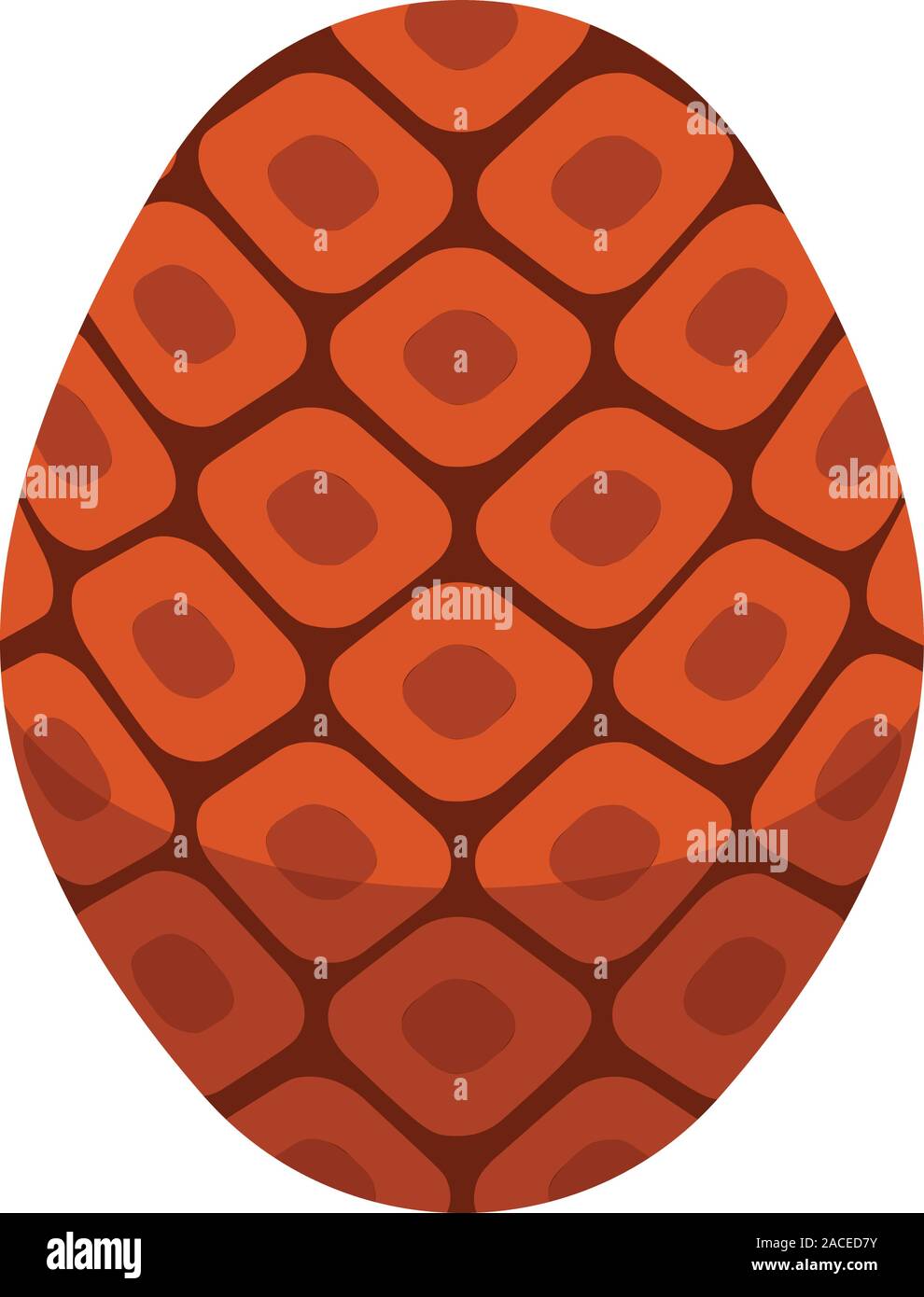 Botanical pine cone icon, isometric style Stock Vector