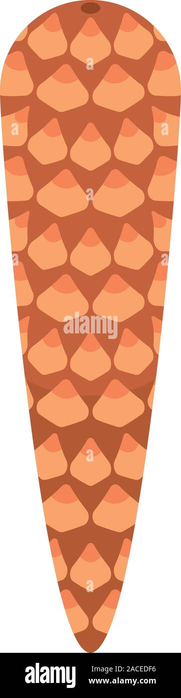 Decoration pine cone icon, isometric style Stock Vector