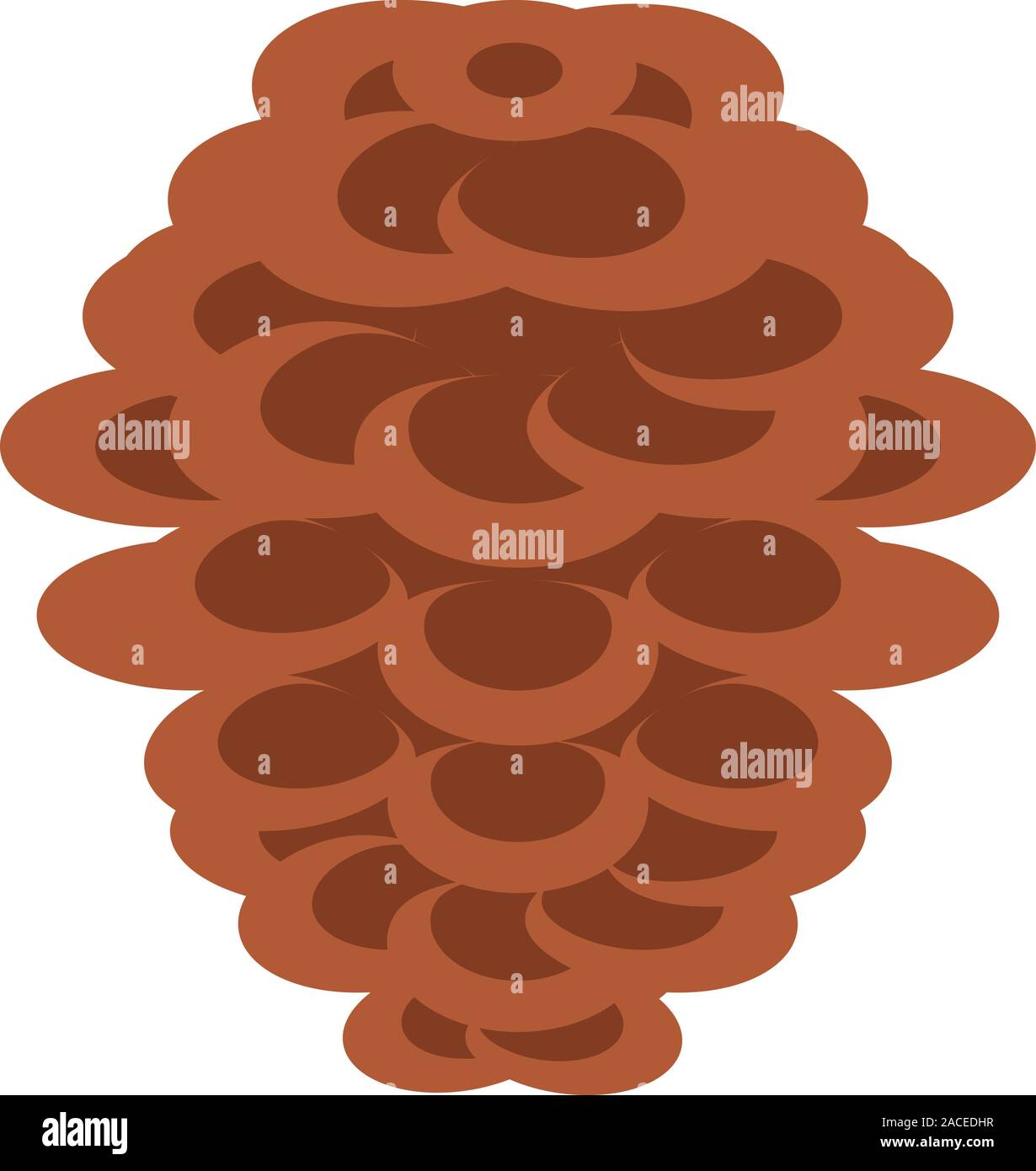 Autumn pine cone icon, isometric style Stock Vector
