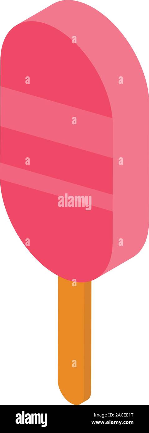 Lolly popsicle icon, isometric style Stock Vector