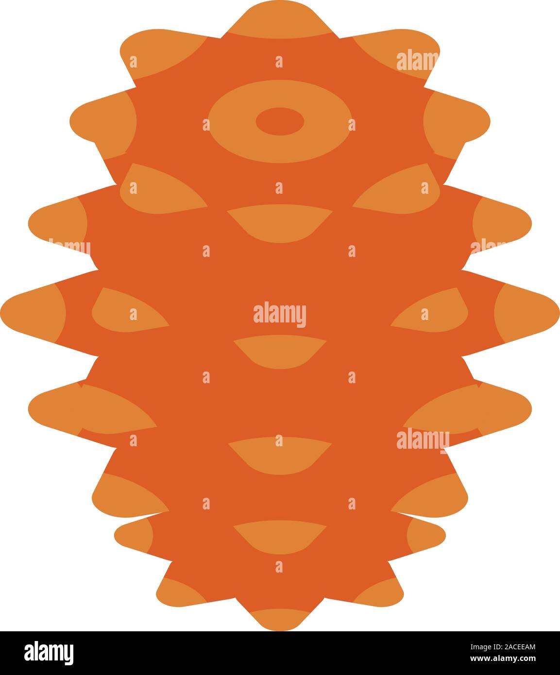 Winter pine cone icon, isometric style Stock Vector