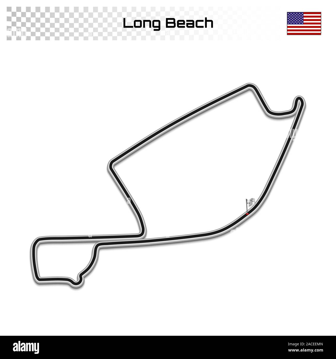long-beach-grand-prix-race-circuit-cut-out-stock-images-pictures-alamy