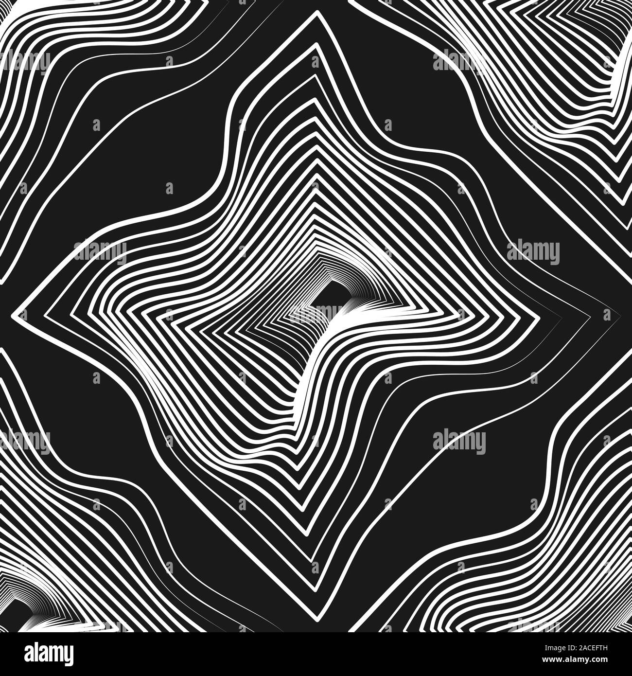 Abstract geometric seamless background with broken deformed lines for wrap, textile, texture and