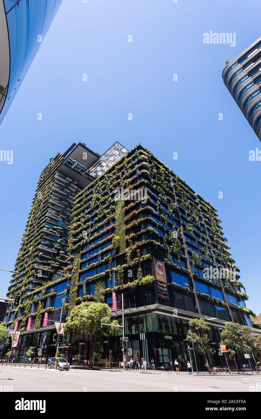 General Views showing One Central Park which is built around Chippendale  Green, Sydney. The building itself was designed by award-winning Parisian  arc Stock Photo - Alamy