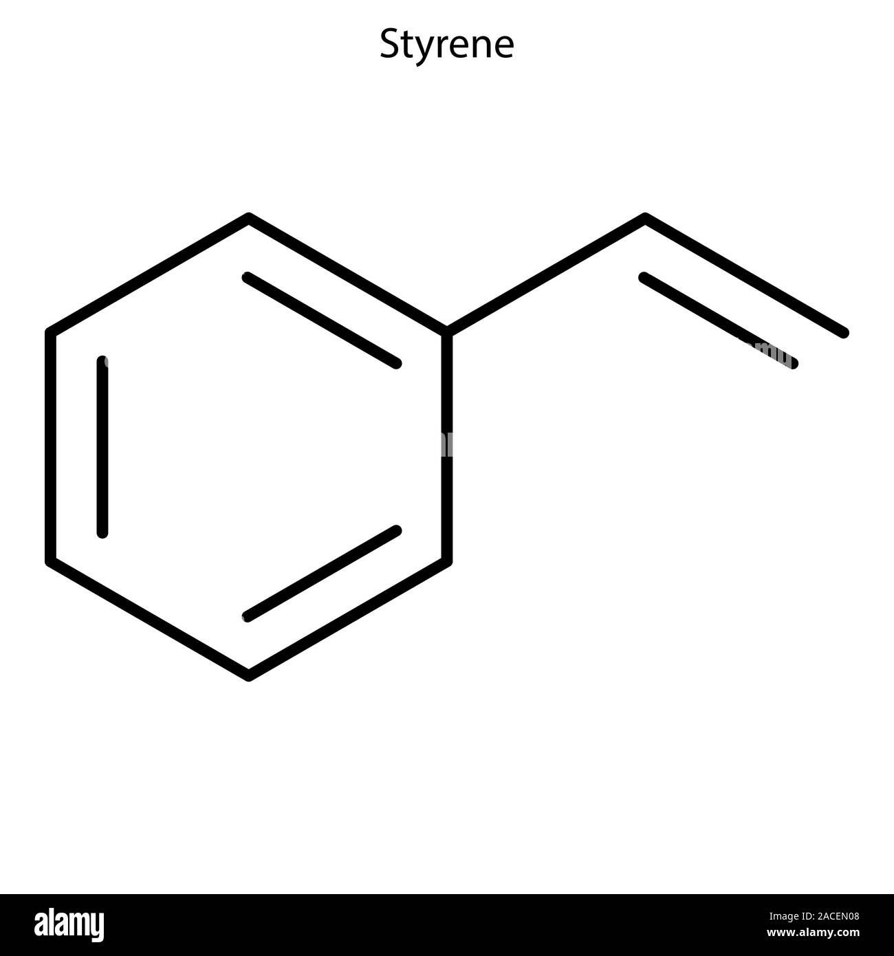Skeletal formula of Styrene. Chemical molecule Stock Vector Image & Art Alamy