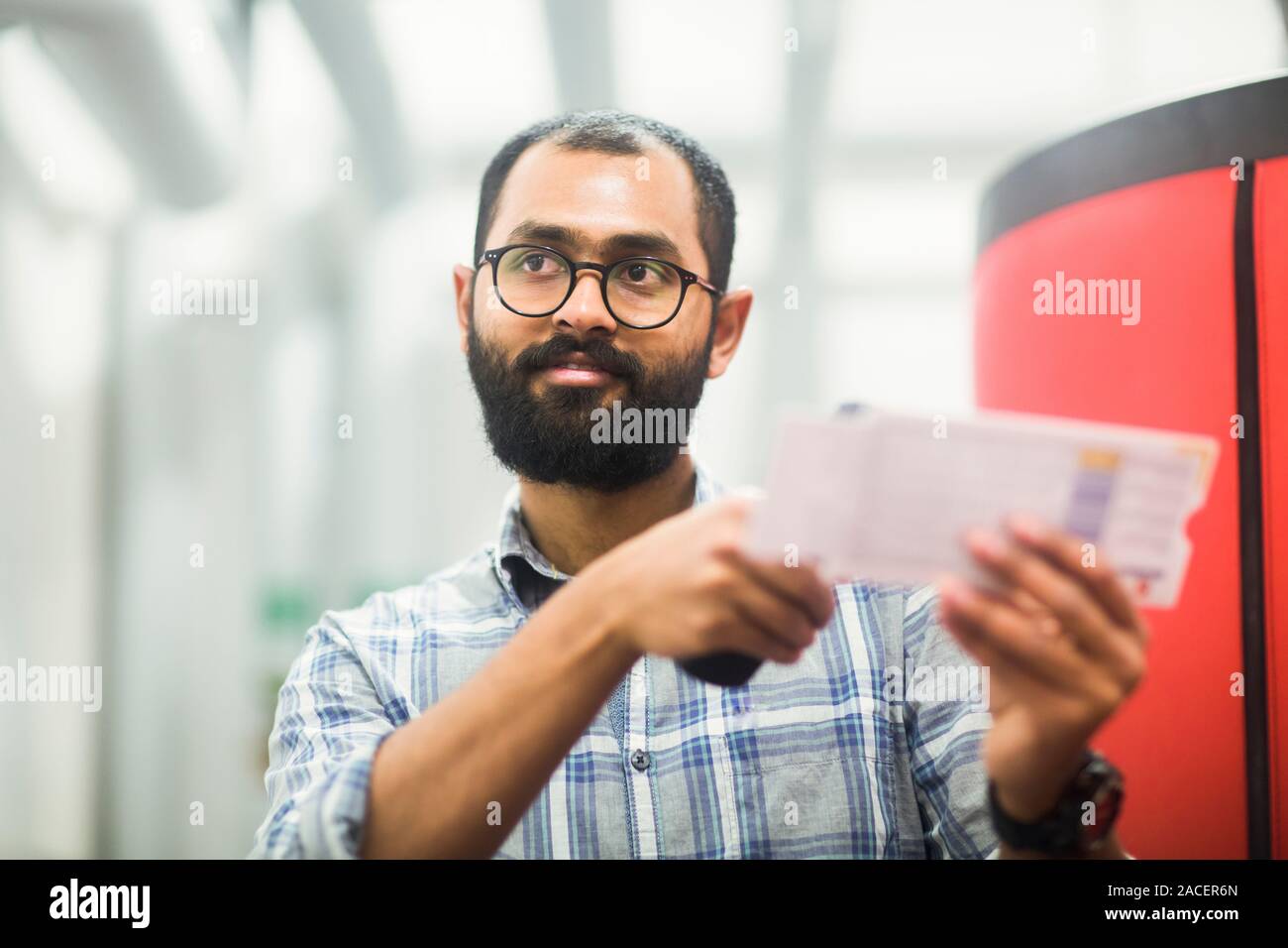 heating engineer checking system Stock Photo