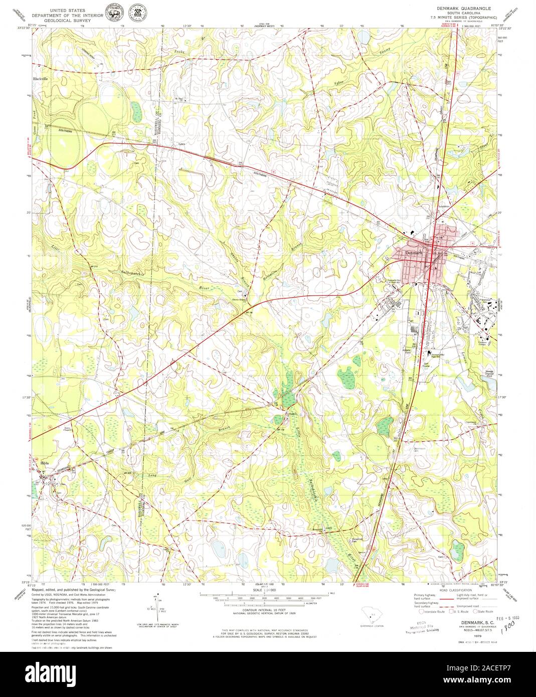 Denmark south carolina map Cut Out Stock Images & Pictures Alamy