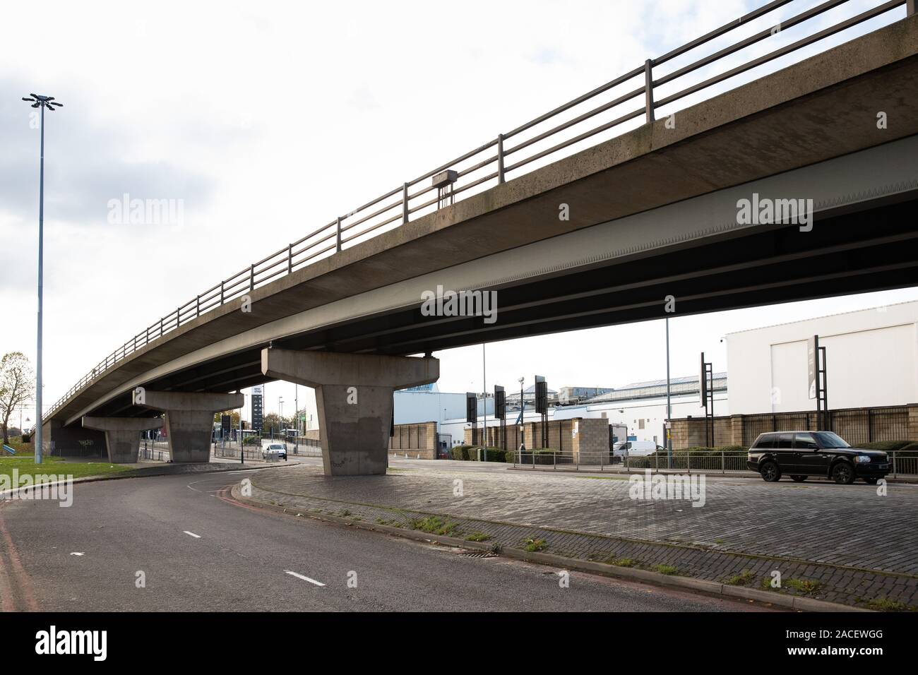 The Birmingham Perry Barr Flyover part of the Walsall Road. The Flyover