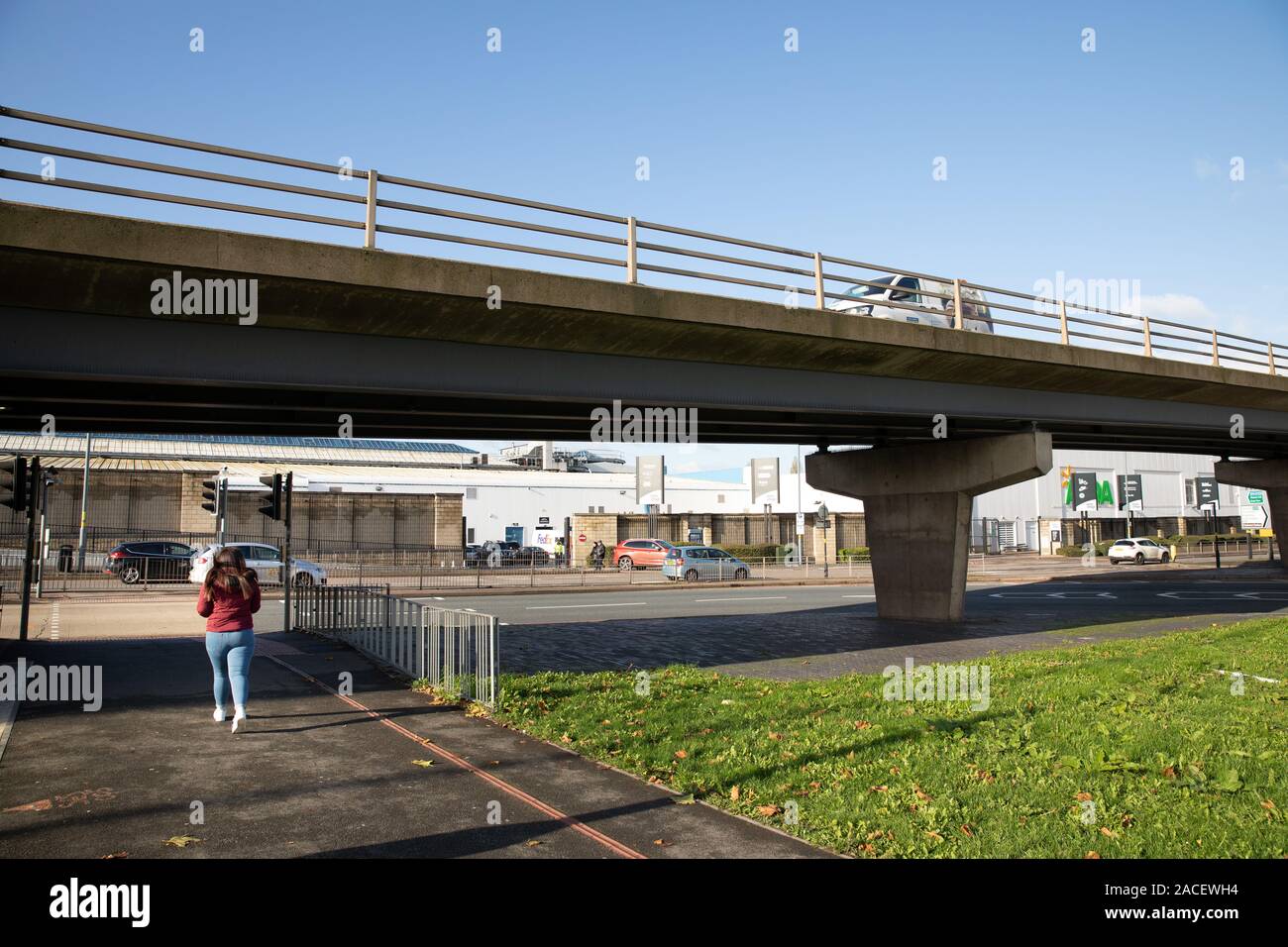 The Birmingham Perry Barr Flyover part of the Walsall Road. The Flyover