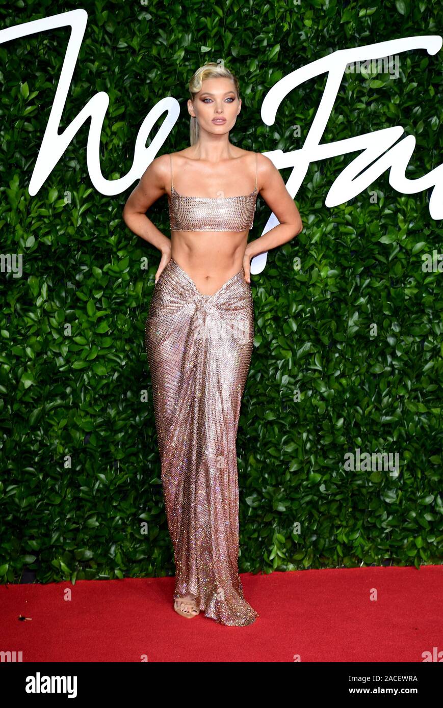 Elsa Hosk attending the Fashion Awards 2019 at the Royal Albert Hall, Kensington Gore, London. Stock Photo