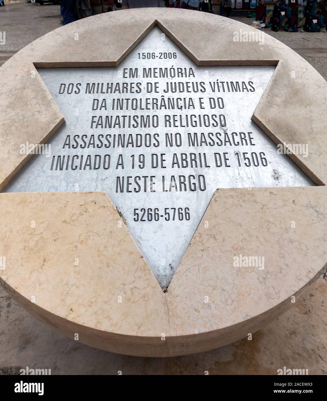 Monument To The Lisbon Massacre Of Jewish Citizens In 1506 Known As The Lisbon Pogrom Stock Photo