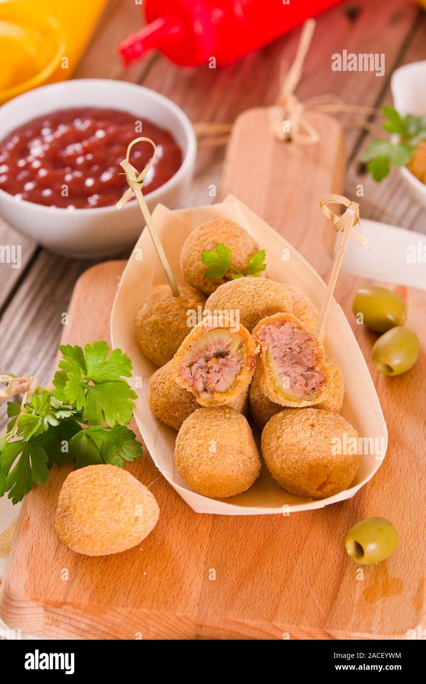 Ascoli stuffed olives Stock Photo Alamy