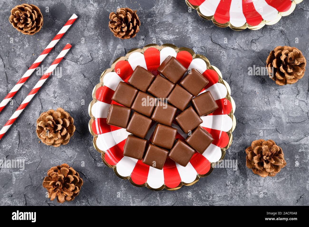 German traditional sweets called 'Dominosteine', gingerbread, jelly and