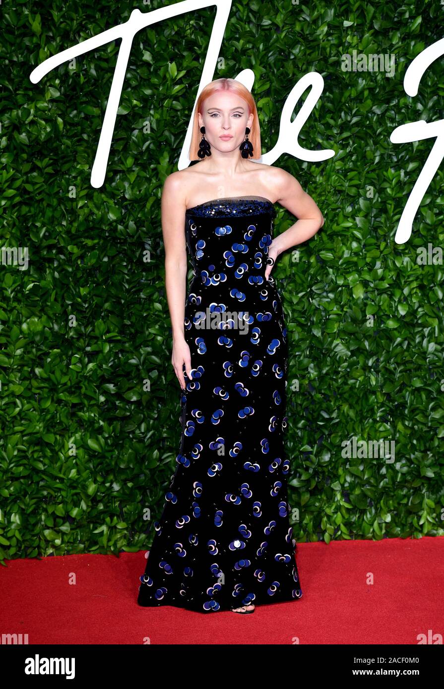Zara Larsson attending the Fashion Awards 2019 at the Royal Albert Hall ...